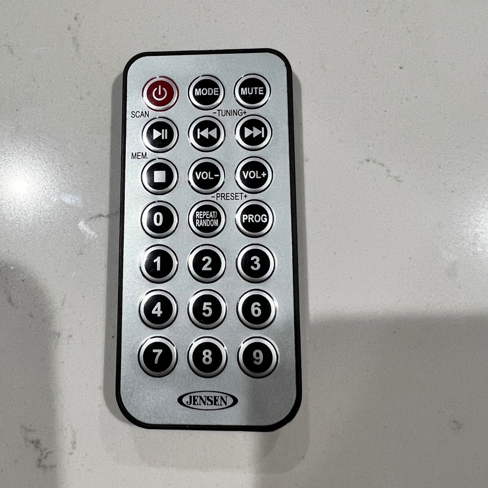 Original Jensen JMC-180 Wall Mount Remote Control Silver Black Replacement